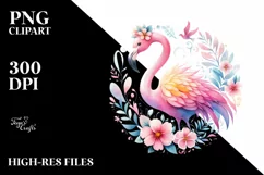 Vibrant Watercolor Gothic Girl Clipart Product Image 3