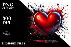 Red Glossy Heart PNG Product Image 2