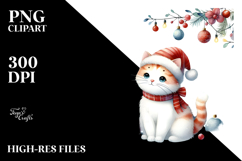 Sweet Christmas Cat, Transparent PNG Product Image 2