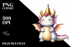 Cute Christmas Dragon Gift Box PNG Product Image 3