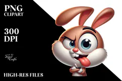 Funny Bunny with Tongue-Out, PNG Product Image 2