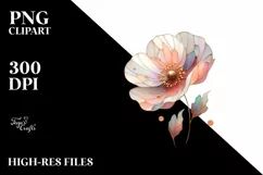 Pastel Wooden Poppy | Clipart Product Image 1