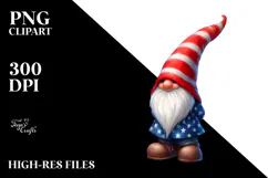 Patriotic Gnome in Summer PNG Product Image 2