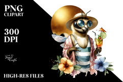 Hipster Bee Drinking Cocktail Product Image 2