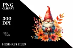 Washed Vibrant Autumn Gnome PNG Product Image 3