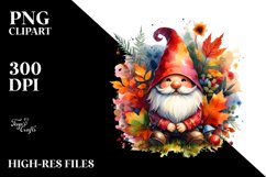 Washed Vibrant Autumn Gnome, High Quality PNG Product Image 1
