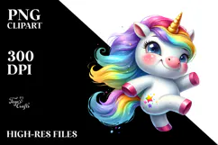 Vibrant Baby Unicorn, Transparent PNG Product Image 2