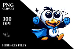 Goofy Bird with Superhero Cape PNG Product Image 2