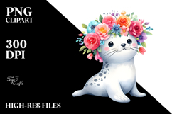 Cartoon Seal with Flower Crown, 20 oz Tumbler Product Image 2