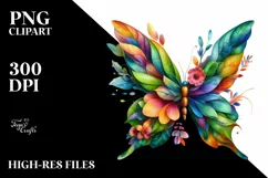 Vibrant Abstract Butterfly PNG Product Image 3