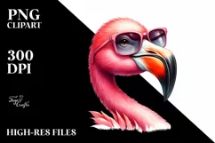 Vibrant Funny Cute Flamingo Smiling | Sunglasses | Product Image 3