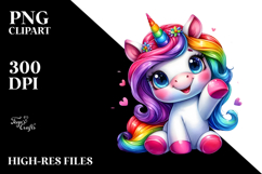 Cute Unicorn, Transparent PNG Product Image 2