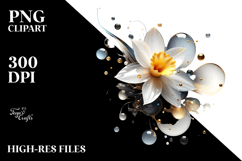 Abstract Daffodil Material PNG Product Image 2