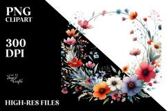 Colorful Abstract Wild Flowers, High-Res PNG Product Image 2