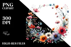 Colorful Abstract Wild Flowers, High-Res PNG Product Image 2