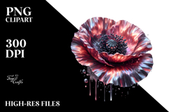 Detailed Shiny Poppy | Clipart Product Image 2