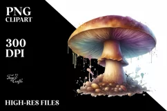 Detailed Pastel Mushroom, Transparent PNG Product Image 3