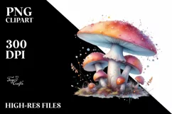 Detailed Pastel Mushroom, High Resolution PNG Product Image 3