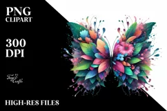 Vibrant Abstract Butterfly PNG Product Image 1