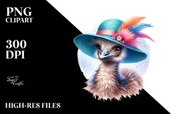 Vibrant Baby Emu with Hat Product Image 3