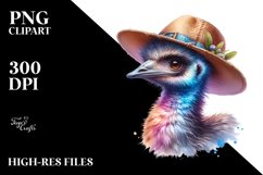Vibrant Baby Emu with Hat Product Image 1
