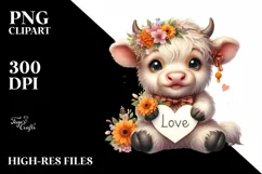 Watercolor Baby Love Sign | Clipart Product Image 1