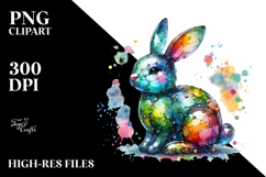 Colorful Bunny PNG Product Image 2