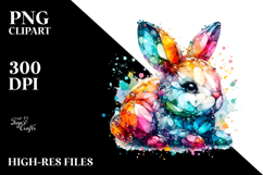 Colorful Bunny PNG Product Image 2