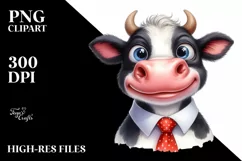 Cow Tie Portrait Proud | Sublimation | Clipart Product Image 3