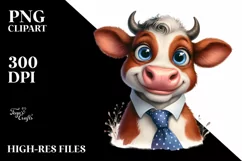 Cow Tie Portrait Proud | Sublimation | Clipart Product Image 1