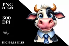 Cow Tie Portrait Proud | Sublimation | Clipart Product Image 3