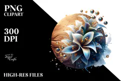 Glossy Lobelia Wood Splash PNG Product Image 2