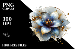 Glossy Lobelia Wood Splash PNG Product Image 2