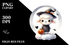 Baby Lamb Dressed for Halloween PNG Product Image 2