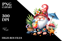 Whimsical Gnome Drinking Cocktail PNG Product Image 2