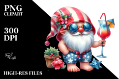 Whimsical Gnome Drinking Cocktail PNG Product Image 2