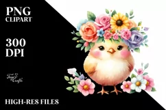 Colorful Flower Crown Watercolor Clipart Product Image 3