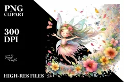 Colorful Fairy Petals Whimsical Clipart Product Image 1