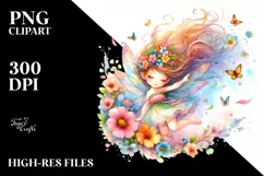 Colorful Fairy Petals Whimsical Clipart Product Image 3