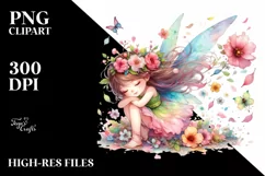 Colorful Fairy Petals Whimsical Clipart Product Image 1