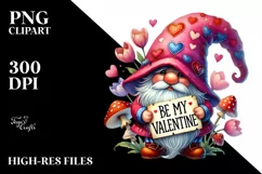 Valentines Gnome, Detailed PNG Product Image 2