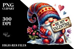 Valentines Gnome, Detailed PNG Product Image 2
