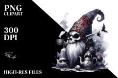 Washed Watercolor Gothic Gnome PNG Product Image 2