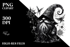Washed Watercolor Gothic Gnome PNG Product Image 2