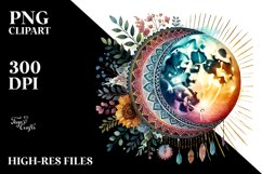 Colorful Boho Half Moon PNG Product Image 2