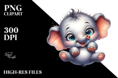 Cute Baby Elephant PNG Product Image 2