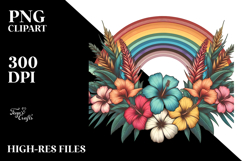 Tropical Flower Rainbow, PNG Product Image 2