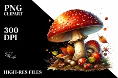 Detailed Shiny Mushroom PNG Product Image 3
