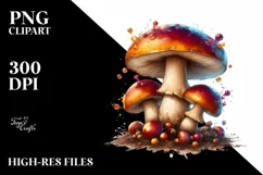 Detailed Shiny Mushroom PNG Product Image 3