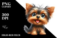 Funny Popping Eyes Yorkshire Terrier | Clipart Product Image 3